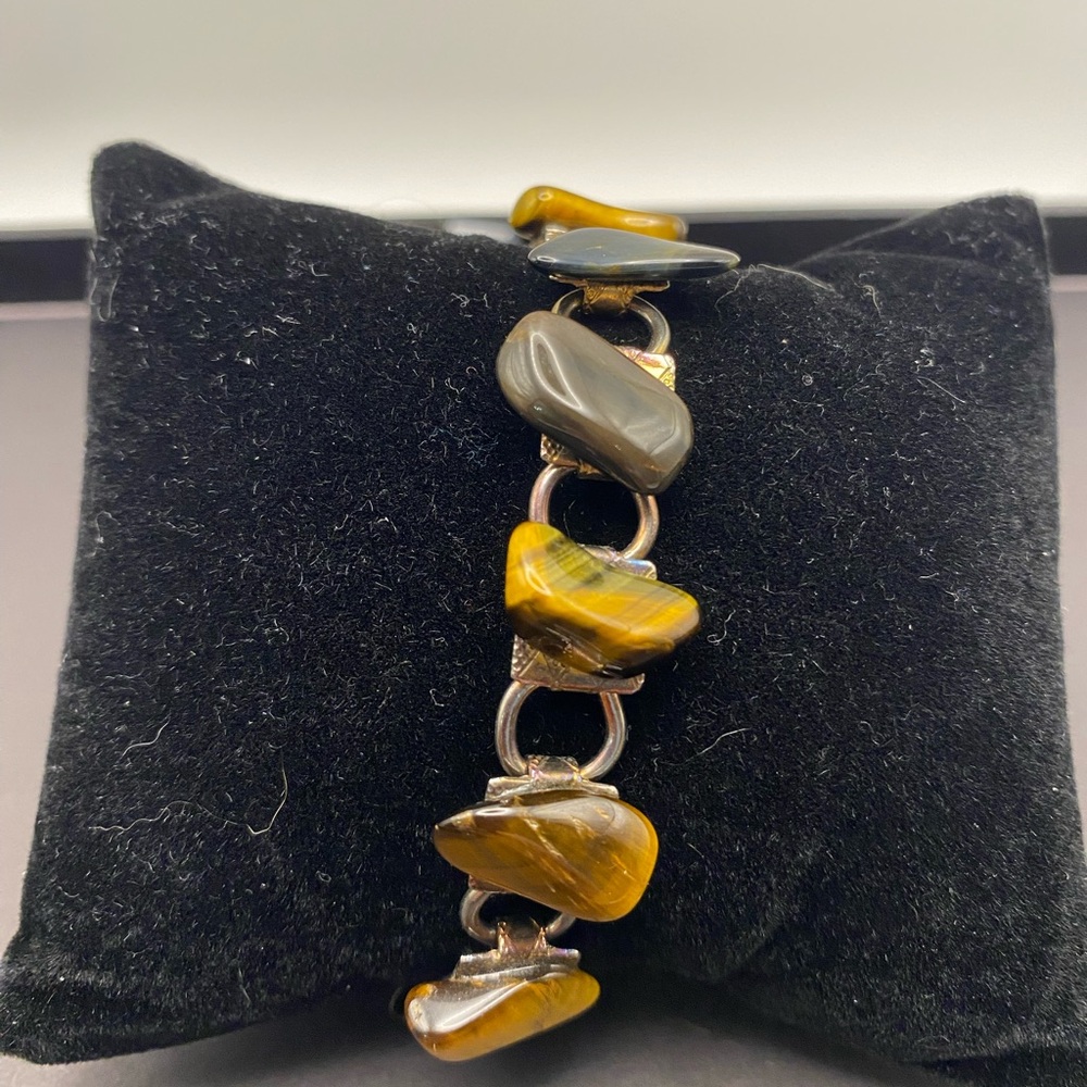 Tiger's Eye Chip Bracelet - Unbranded Brown and Gold Women’s Jewelry